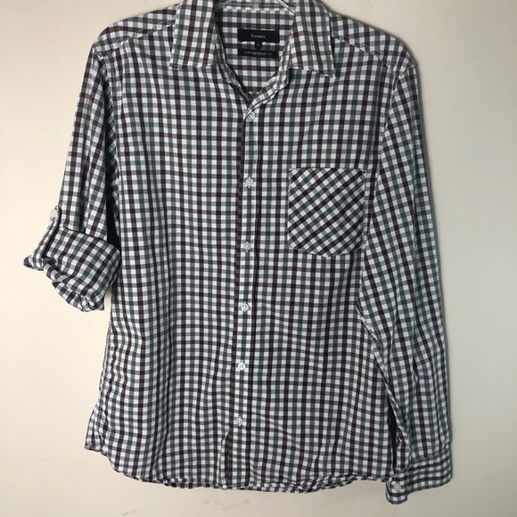 Bossini Contemporary Fit Men’s Button Down Shirt with tabs for rolling sleeve. - Picture 6 of 7
